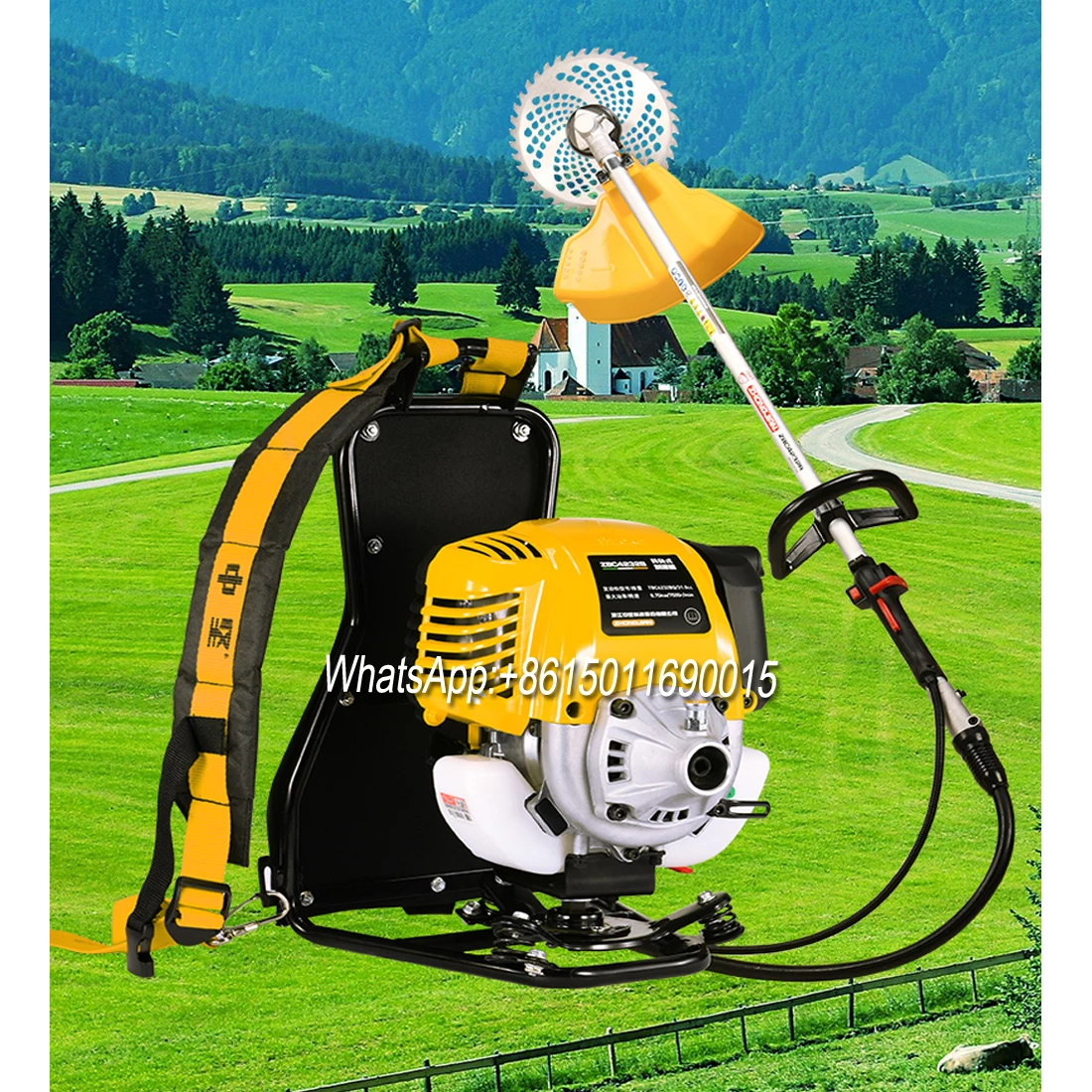 Lawn Mower Four-stroke Weeding Machine Knapsack Gasoline Household Agricultural Wasteland Ditch Hit Grass Loose Soil Weeder