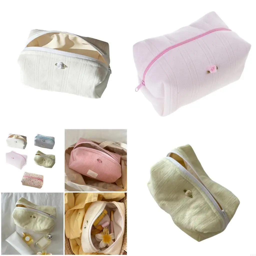 Quilted Cosmetic With Large Capacity Storage Bag For Beauty Essential