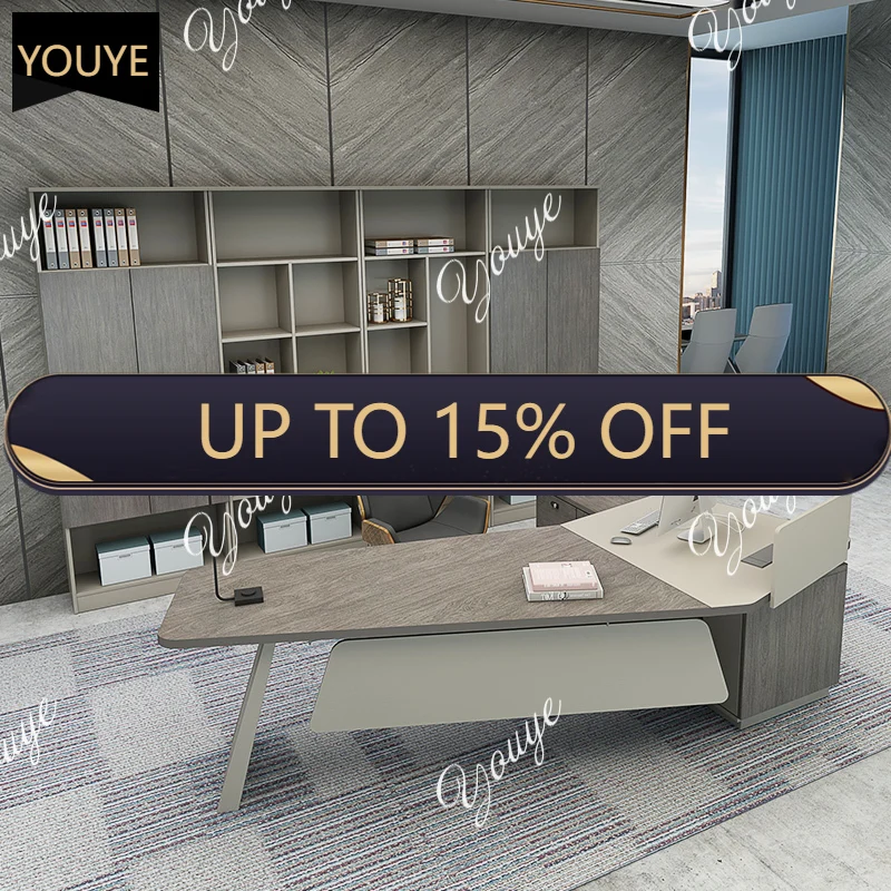 Q Corner Office Computer Table Standing Model Y Organiser Executive Study Desk Drawers Black Mesa De Escritorio Office Furniture