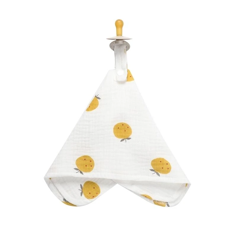 

J15U Soft Newborn Cotton Comforter Towel with Nipple Baby Soothe Appease Towel Burp Cloth for Boys Girls 34x34cm/13x13-inch