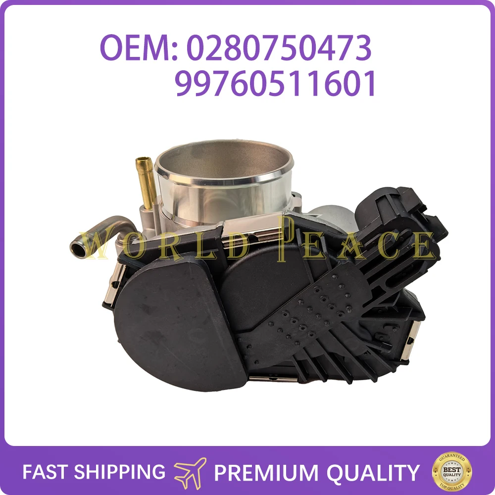 0280750473 Brand New Throttle Body  For Porsche 911 Carrera 3.6L 3.8L Cayenne Panamera 4.8L 99760511601 99760511600