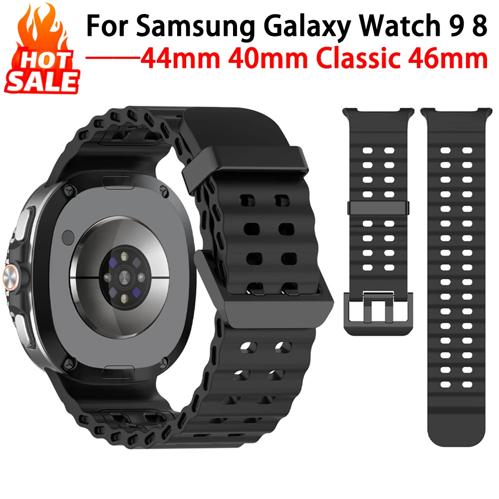 Ocean Strap for Samsung Galaxy Watch 8 Classic 46mm Breathable Silicone Sports Correa Bracelet Galaxy Watch 9 8 40mm 44mm Band