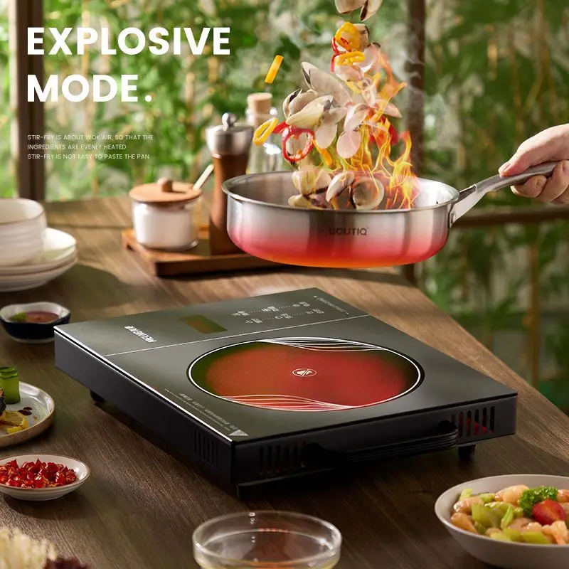 Electric Pottery Furnace Household Induction Cooker High Power Timing Stir Fried Hot Pot Multifunctional Light Wave Furnace