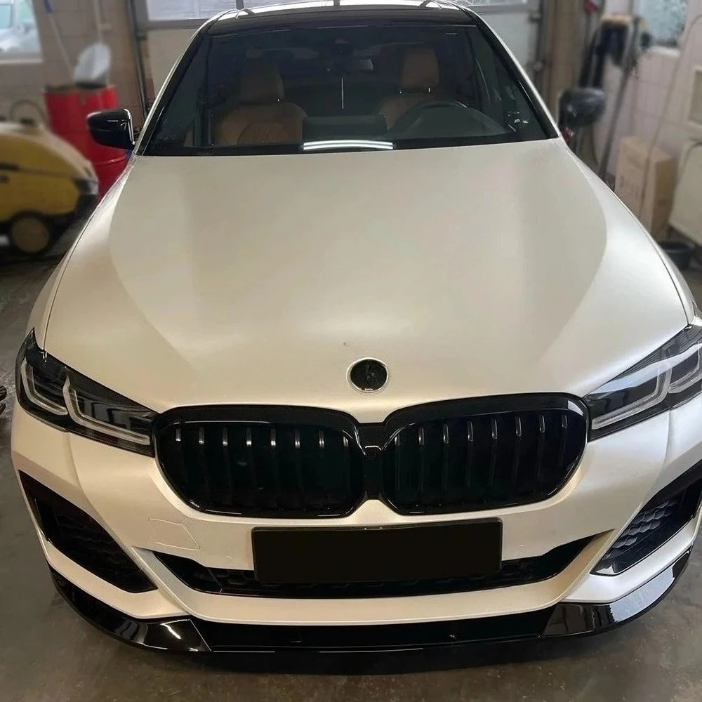المصد الأمامي للسيارة سبويلر الشفاه الفاصل الناشر لسيارات BMW 5 Series G30 2021 2022 2023 اكسسوارات السيارات تعديل الضبط الخارجي