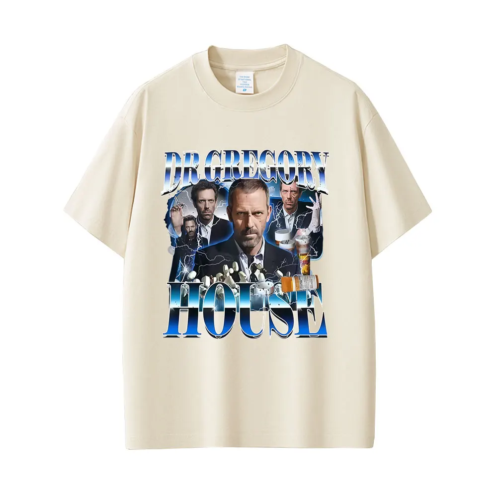 Dr Gregory House MD Funny Meme Graphic T-shirt Men Women Casual Humor T-shirts Male 100% Cotton Oversized Short Sleeve T Shirt