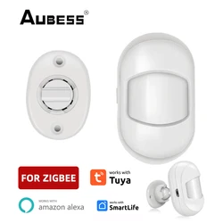 Sensor de movimiento humano Tuya Zigbee 3,0, Mini Sensor PIR para casa inteligente, Detector de protección de seguridad con aplicación Smart Life, funciona con Alexa