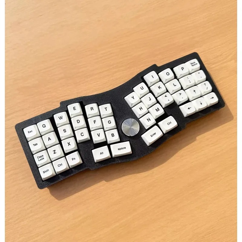 Wired Ergonomic Keyboard RGB Light Hot Swappable Open Source Profiled Support Remodeling