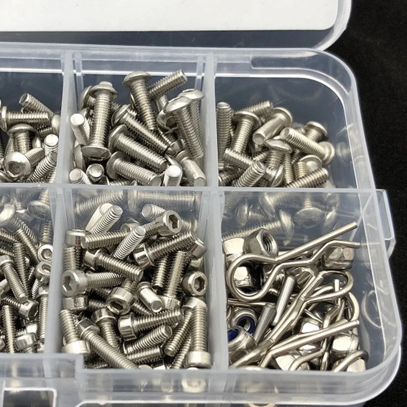 387pcs Stainless Steel Screw Kit Set 82056-4 Replacement For 1/10 RC Car Traxxas TRX-4 Land Rover Ford tactical Version Crawler