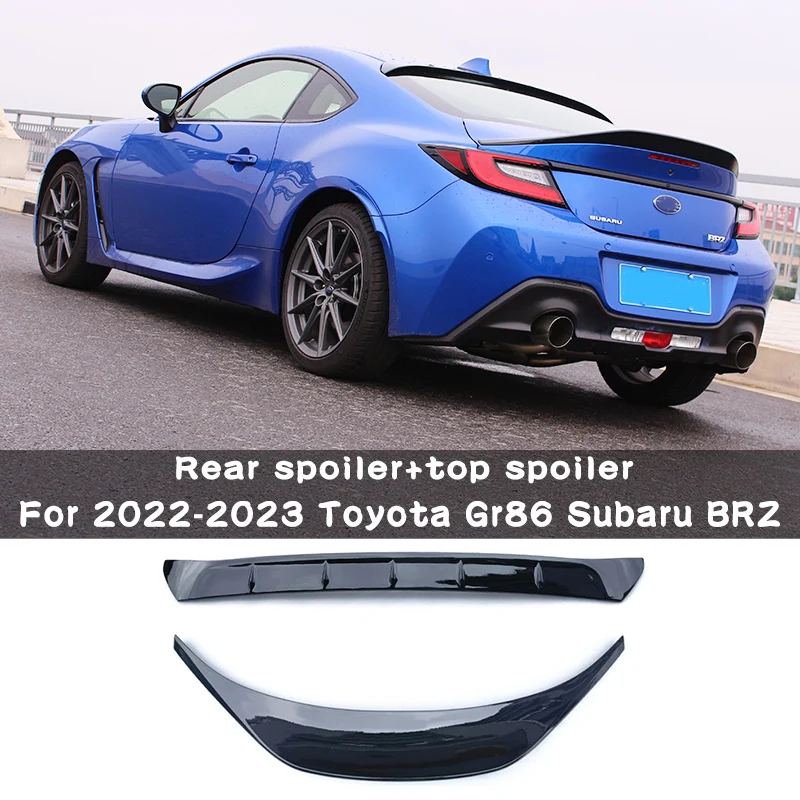 

For 2022-2023 Toyota ZA86 Gr86 Subaru BRZ Bright Black Pattern ABS Lid Sports Spoiler Wing Car Tailgate Lip Body Kit Accessories