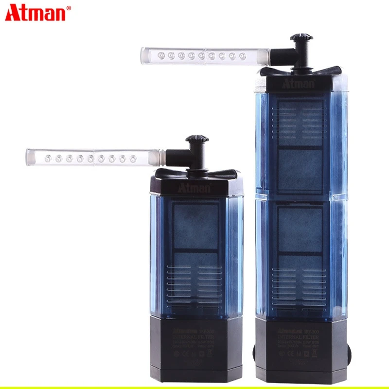 Atman SKF-200 SKF-300 Inner Corner Aquarium Filter Pump Fish Tank Multifunctional Wave Maker Water Air Circulation Filter Pump