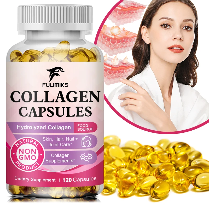 

Collagen Glutathione Capsules Improve Skin Texture Hydration Strengthen Bones Help with Bone Loss Powerful Whitening & Slimming