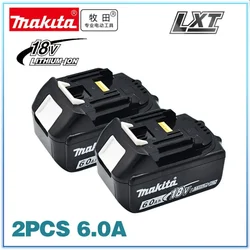 Batterie Makita au lithium de remplacement, BL1830B, BL1850B, BL1850, BL1840, BL1860, BL1815, 100% d'origine, 18V, 6Ah, 5Ah, 3Ah