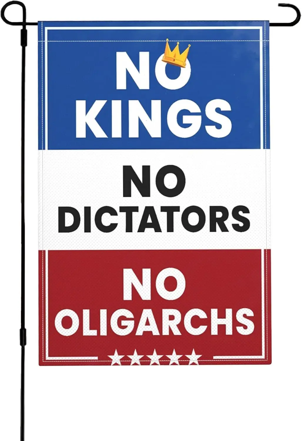 12x18 No Kings No Dictators Flag Save Democracy Fight Oligarchy Garden Flags Double Sided Burlap Yard Signs Room Decor IIX W yyi