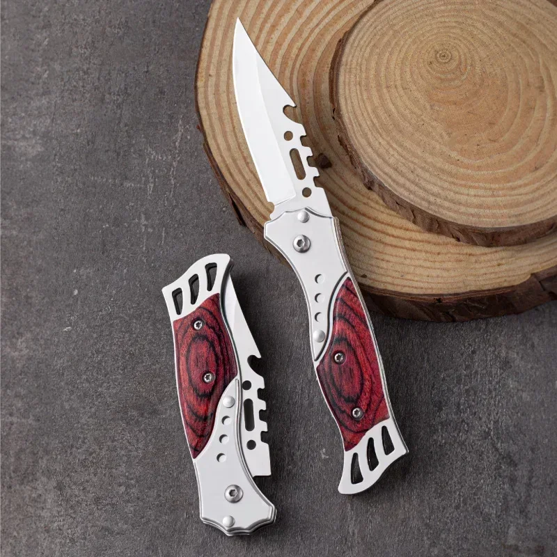 Nuevo Mini cuchillo plegable de bolsillo para uso en exteriores, cuchillo de supervivencia portátil de autodefensa para montañismo, Edc de alta dureza