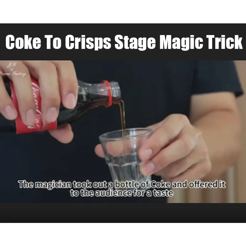 Coke To Crisps Stage Magic Trick Visual Transformation Vanish Production Magic Props Close Up Professional Magician Illusion Fun
