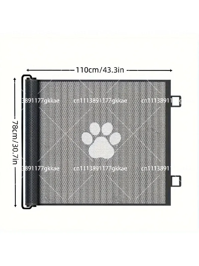 Retractable Pet Gate for Cats Dogs, Expandable No Assembly, Durable Matte Finish for Hallways Doorways