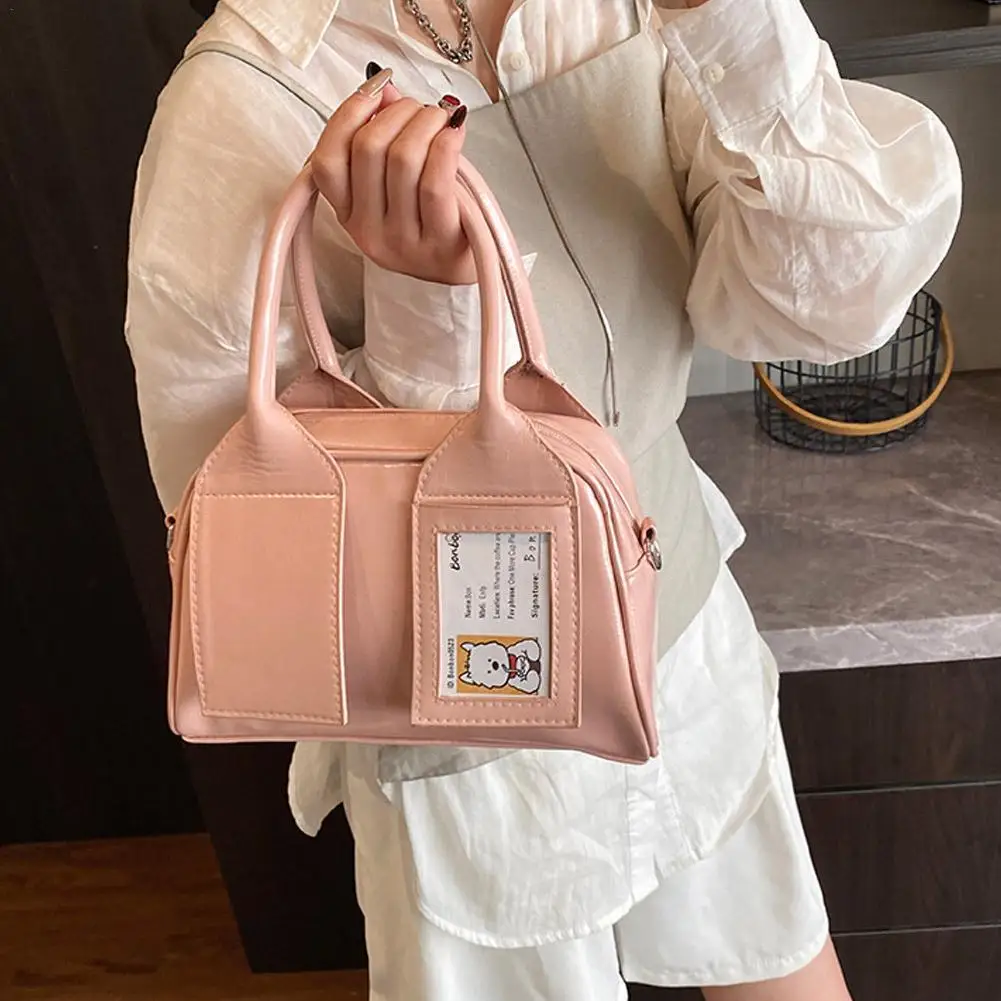 Torba crossbody w stylu koreańskim, damska, designerska, niszowa torba typu Boston, torba na ramię, gadżet dla fanów grup.