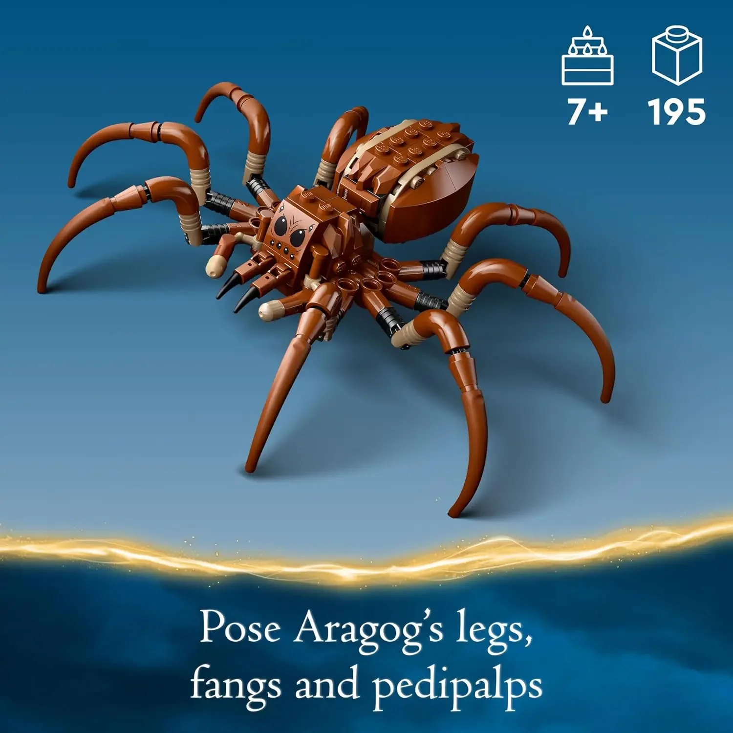 195pcs Biological in The Forbidden Forest - Set with Spiders - Magical Creatures Figurines - 2 Character Minifigures Gift 76434