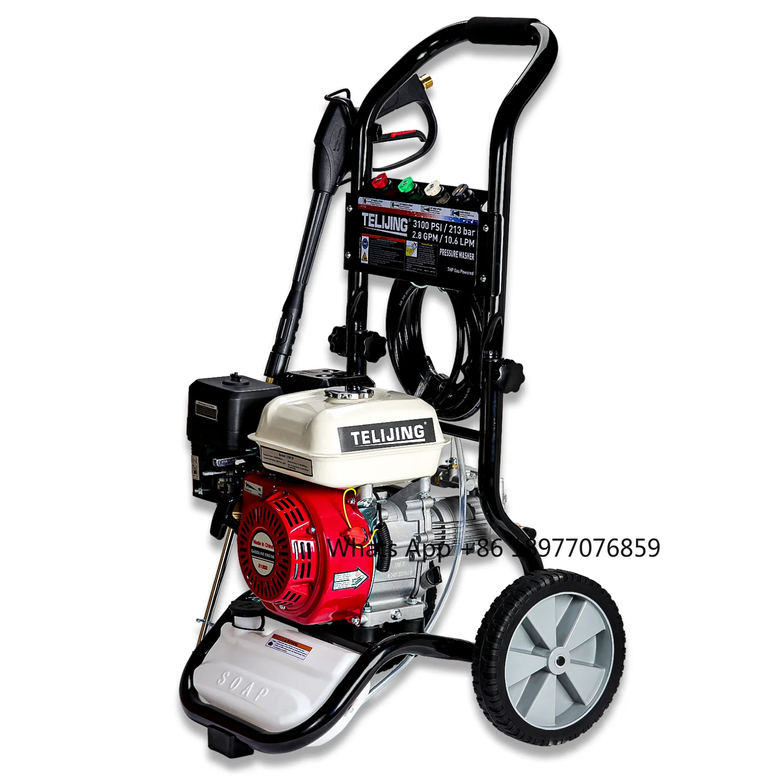 3100PSI/213BAR Economic Gasoline Power High Pressure Washer OHV 7HP 208CC Adjustable Water Column Angle For Multiple Scenarios