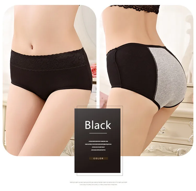 Menstrual Period Panties Women Cotton Underwear Leak Proof Underwear Period Panties Seamless Briefs High Waist Warm Panties