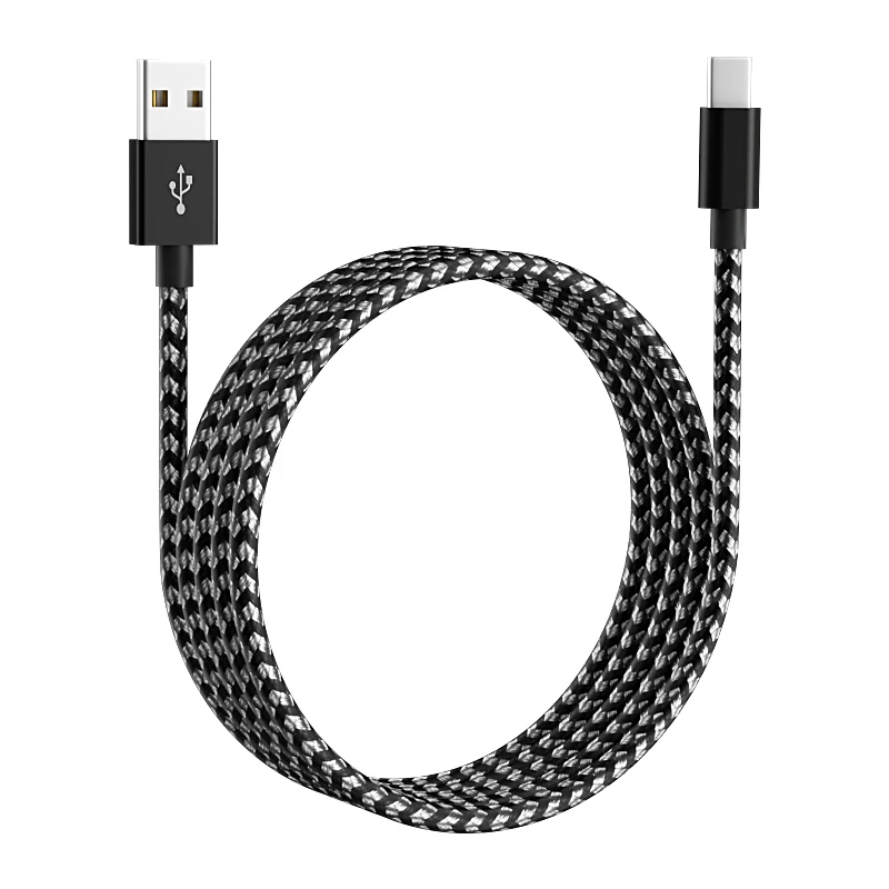 

USB Type C Cable Fast Charging Nylon Braided Type C Phone Data Cord for Samsung Xiaomi POCO Oneplus Mobile Phone Charging