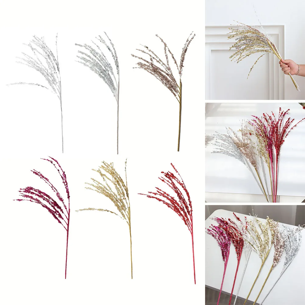 1 قطعة غصين بريق الحلي فروع 55 سنتيمتر يدويا ديكور لشجرة عيد الميلاد حفل زفاف إكسسوارات ديكور منزلي