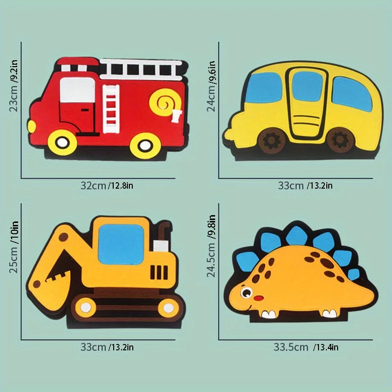 Montessori-Spielzeug, Busy Board, Lernspielzeug für Teenager, Filz-Märchenbücher, 3D-Form, farblich abgestimmt, Montessori, pädagogisch sensorisch