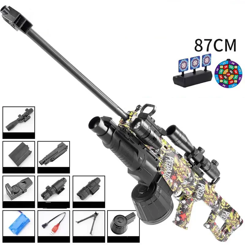 Pistola de bolas de Gel de agua, juguetes, Barrett, Manual eléctrico, 2 en 1, pistola de hidrogel, Rifle de francotirador de Paintball, armas Airsoft para niños adultos CS Go