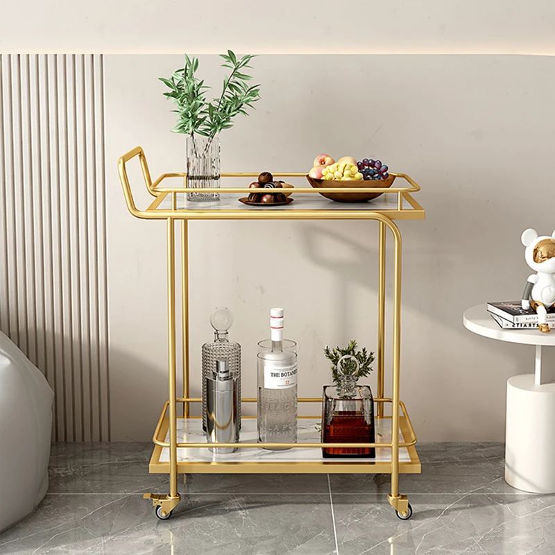 Headboards Cart Trolley Bar Cart Kitchen Serving Organizer Rolling Trolley Food Truck Wine Rack Cabeceros Hotel Furniture