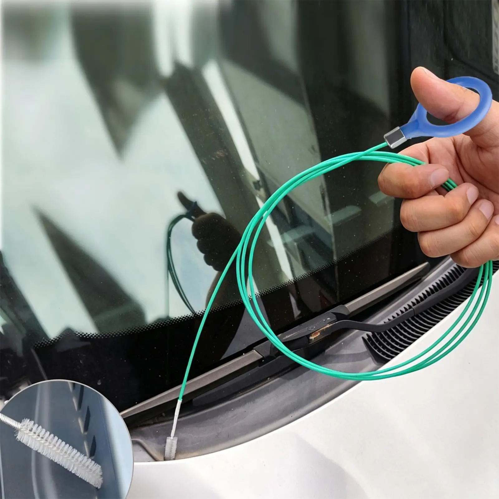 Sunroof Drain Cleaning Tool Kit Deep Cleaning Injector Pipe Long Brush Car Drain Tube Cleaner Sunroof For Home Garage Automotive