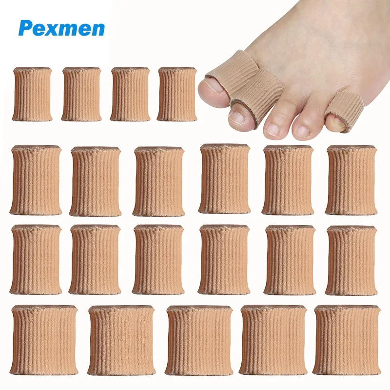 Pexmen 1/2/5Pcs Toe Protectors Toe Tubes Sleeves Soft Gel Toe Pads for Corns Blisters Callus Toes and Fingers Foot Care Tool