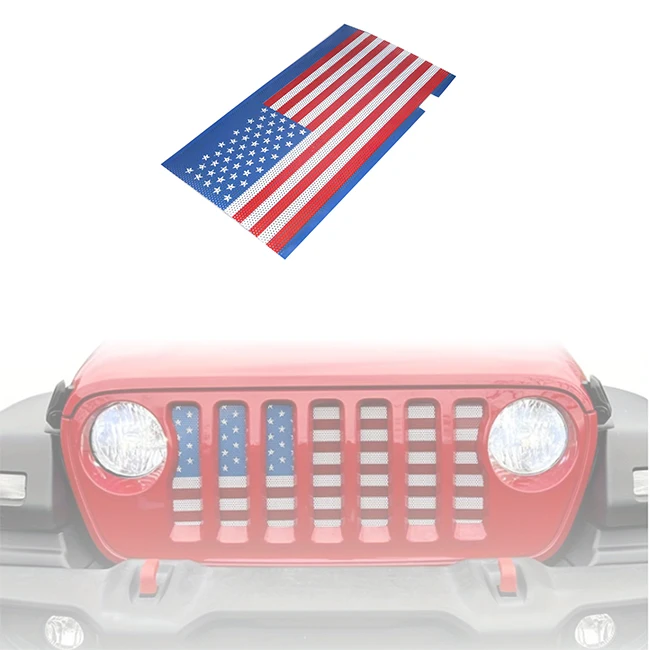 

Новый пластиковый гриль-вставка с сетчатым флагом, дефлектор экрана от насекомых для Jeep JL Wrangler и Gladiator JT 2018-2025 гг.