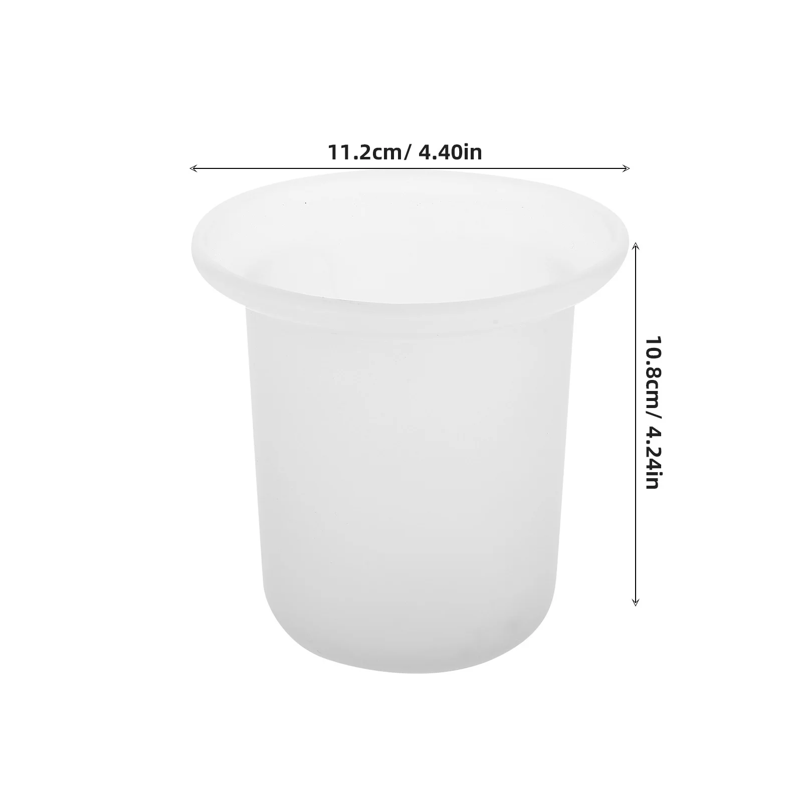 2Pcs Glass Toilet Brush Cup Holder Modern Minimalist Style Scrubber Storage Rack Non-Slip Surface Bathroom Essentials for Home