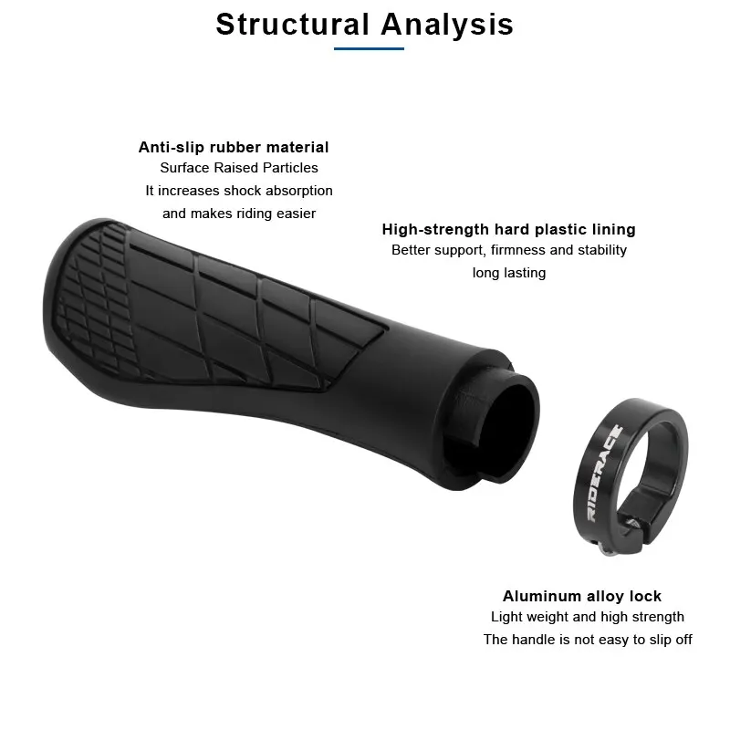 Puños de bicicleta goma suave antideslizantes ergonómicos para montaña - imagen 4