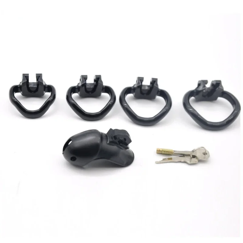 Amazing Price HT V3 Chastity Device Male Cock Cage Bio-sourced Resin Chastity Belt With 4 Size Penis Ring Adult Dick Lock Sextoy