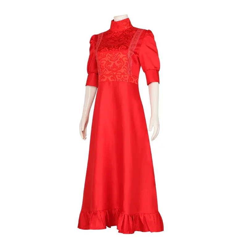 

Pearl Cosplay Costume Horror Movie Women Dresses Halloween Party Clothes For Ladies Role Play Fashion New hh:5