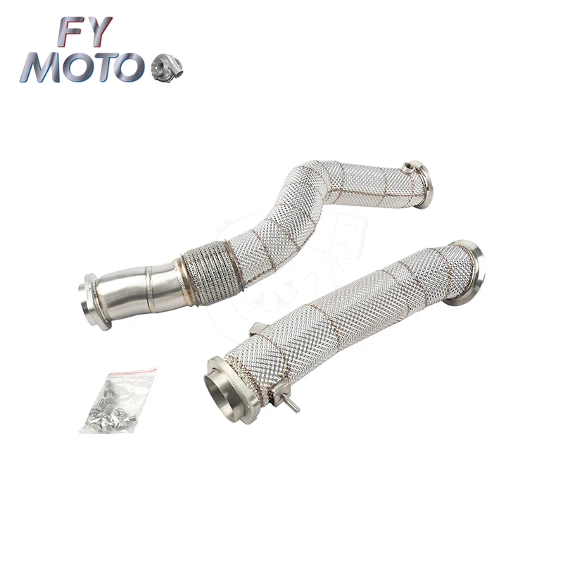 Exhaust Downpipe for b mw S58 G80 G82 G87 M2 M3 M4 2020+ with Heat Shield