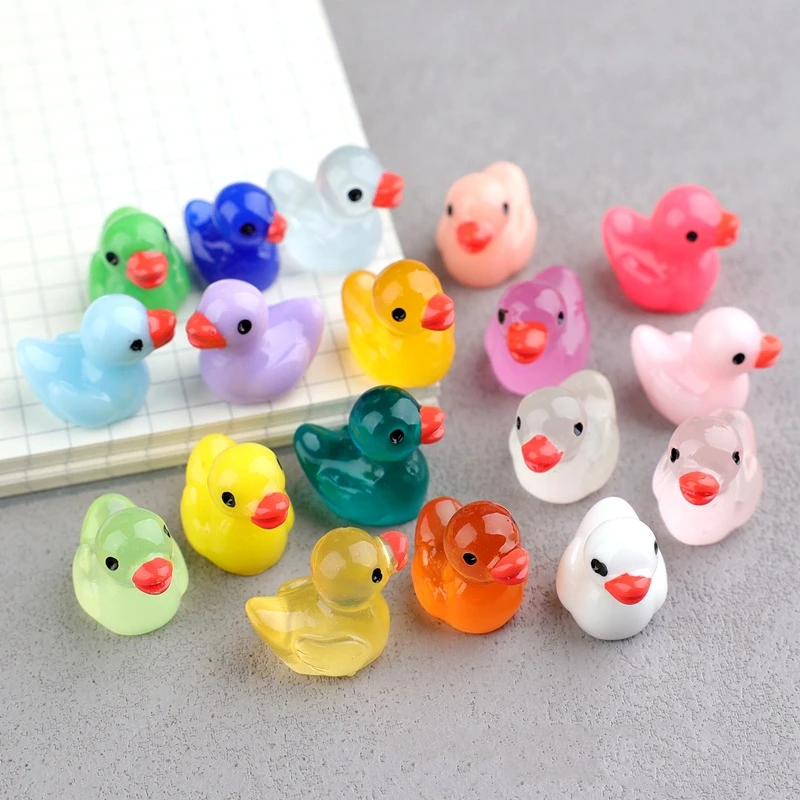 20pcs Mini 3D Duckling Resin Cabochon Flatbacks for Jewelry Making Earrings Accessories DIY Scrapbooking Decor Craft Small Duck