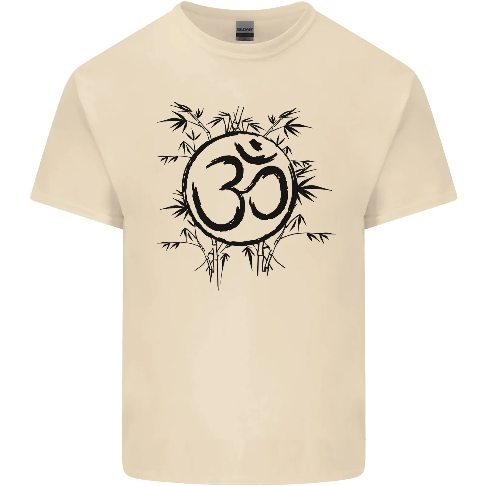 Yoga Symbol Sketch Meditation Mens Cotton T-Shirt Tee Top