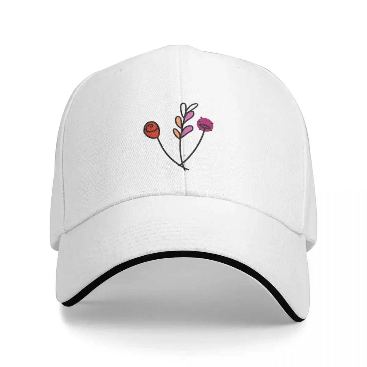 Subtle lesbian pride flag flowers Cap Baseball Cap designer hat baseball cap man mens caps Women's