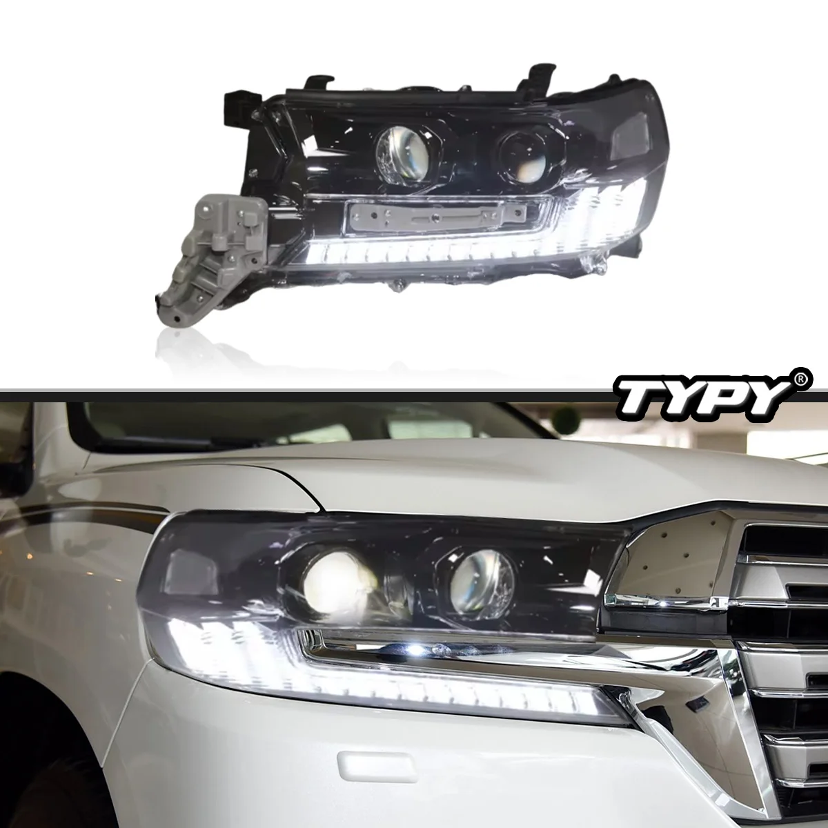 

TYPY New LED Head Lamp Upgrade Modified For Toyoto Land Cruiser 2016-2020 Headlight Dynamic Signal Head Lamp Auto Accessories