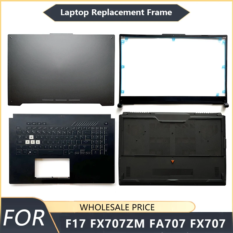 NEW For Tianxuan F17 FX707ZM FA707 FX707 Black Laptop LCD Back Cover/Front Bezel/Hinges/Palmrest/Bottom Case