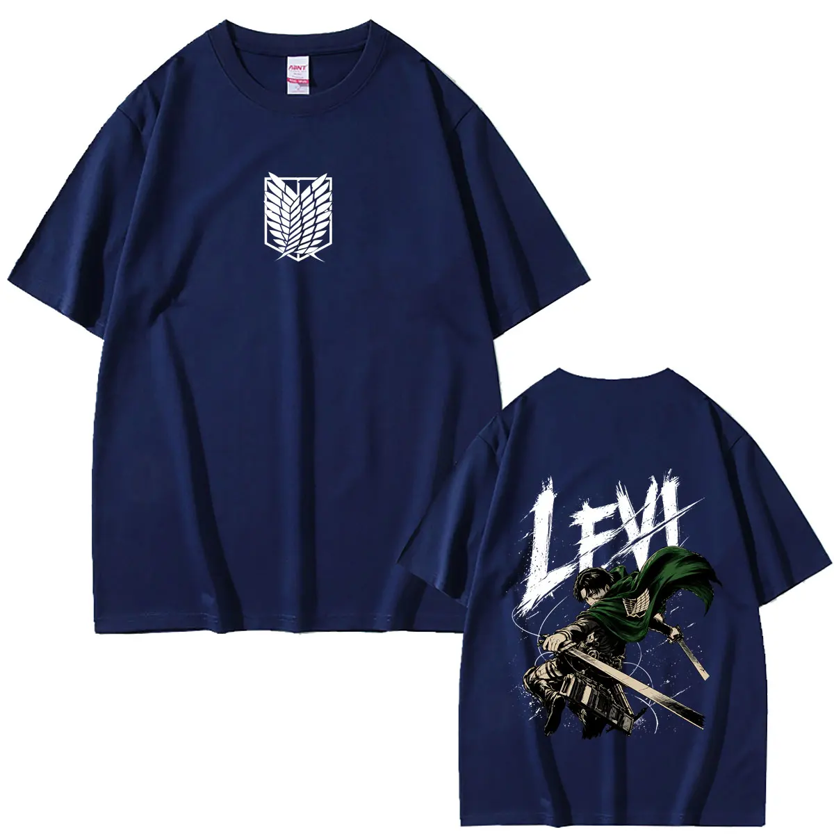 Anime Attack on Titan Levi Ackerman Grafik-T-Shirt für Männer und Frauen, Cartoon-Manga-Merch-T-Shirts, Unisex-Mode, Oversized Streetwear – Detail 4