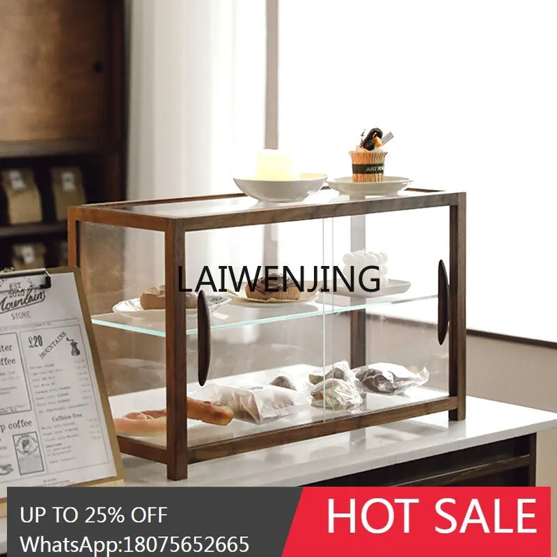 commercial glass bread display cabinet coffee shop baking dessert display rack storage cabinet