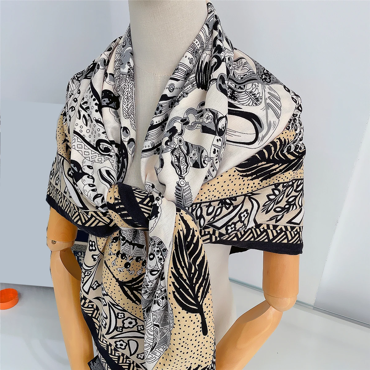 Fashion Keep Warm Silk Cashmere Scarf Women Hand Rolled Shawls Square Scarves Wraps Lady Bandana Big Hijabs Female FoulardsSjaal