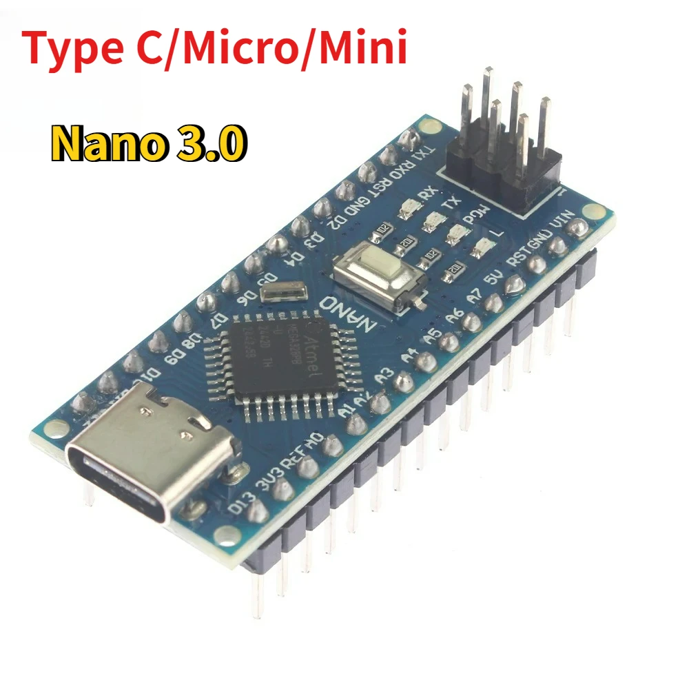 ATMEGA328P Nano 3.0 Type-C/Mini/Micro USB with The Bootloader Compatible Nano Controller for Arduino CH340 USB Driver 16Mhz