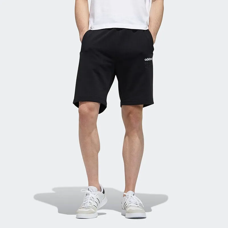 

Мужские черные спортивные шорты Adidas, дышащие и удобные для занятий спортом и повседневной носки