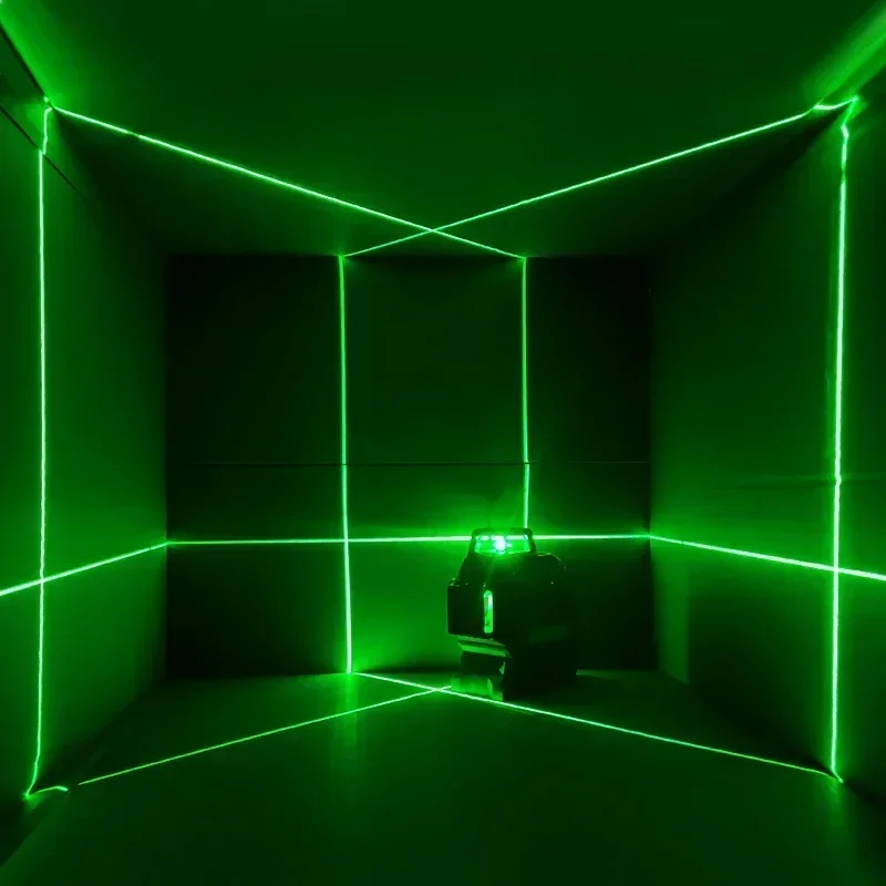 Imagem -03 - Linhas Nível Laser Nível 3d Verde Auto-nivelamento 360 Cruz Horizontal e Vertical Super Poderosa Ferramenta de Medição Bosch-gll360xg 12