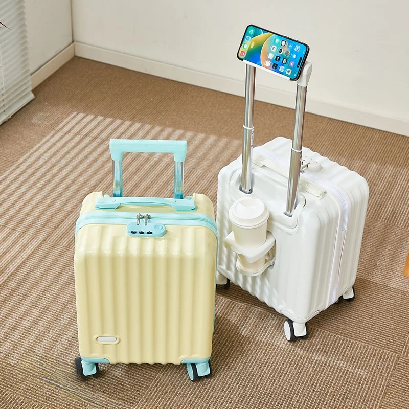 

Lightweight Portable 4-Inch Lage Carry-On Suitcase with Pull Rod for Travel Faionable Trendy ABS Material ex