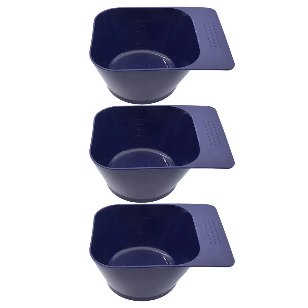 3Pcs Stylish Hair Dye Bowl with Handle Durable Easy to Clean Color Mixing Dye Application Professional Salon Accessory - Image 5